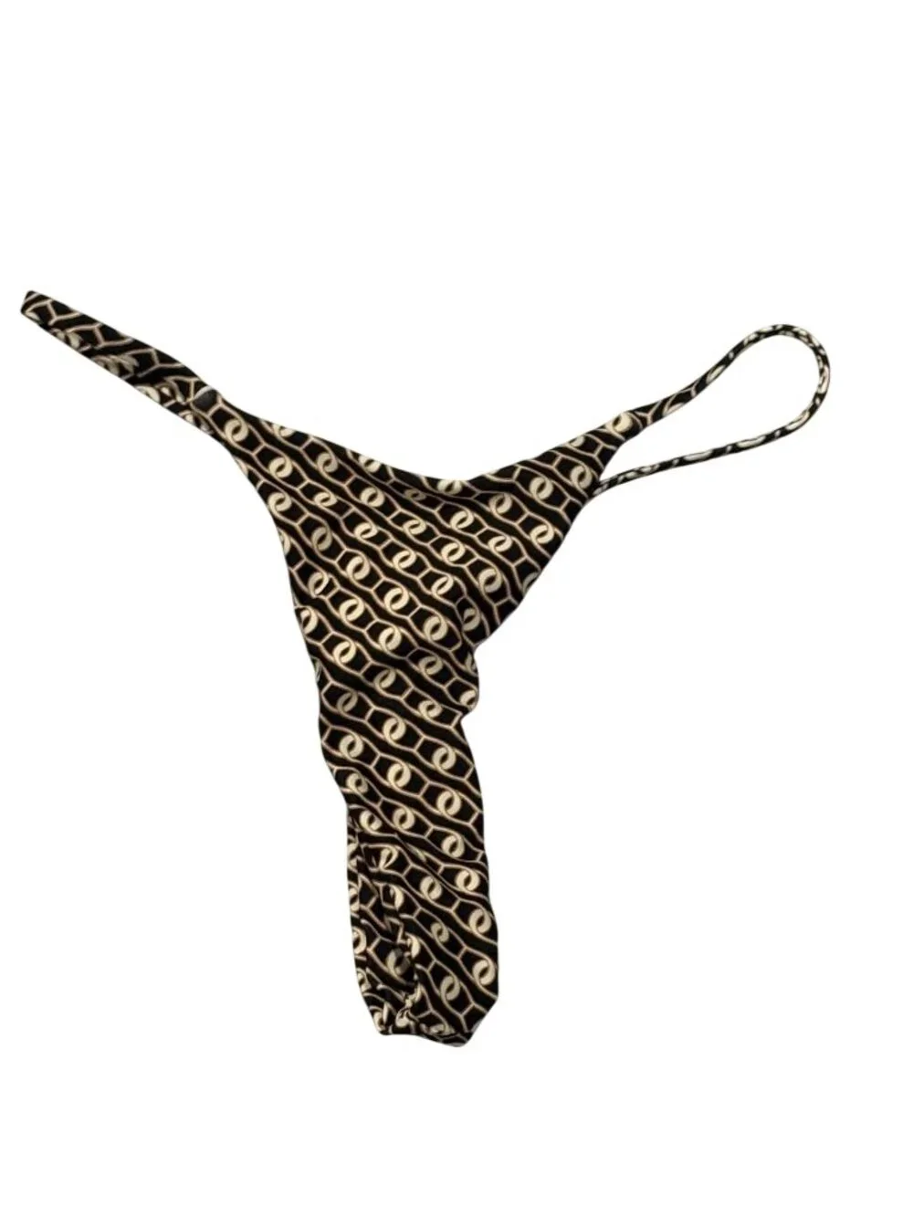 Monday Swimwear Brazil Thong in Lynx Geo